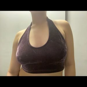 Purple halter top
